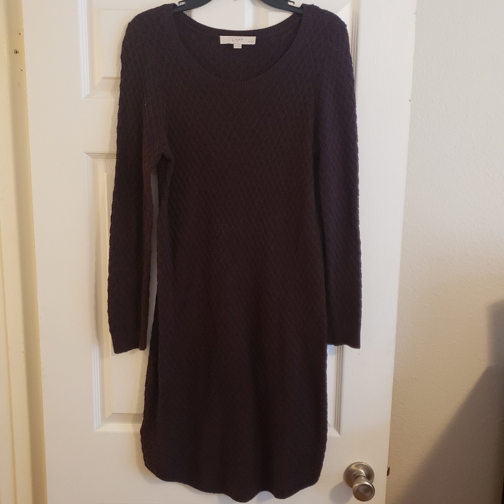 LOFT Brown sweater dress